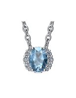 Collana Gemoro Donna in Oro bianco Acquamarina 0.649 Ct PM154BIA - PM154BIA